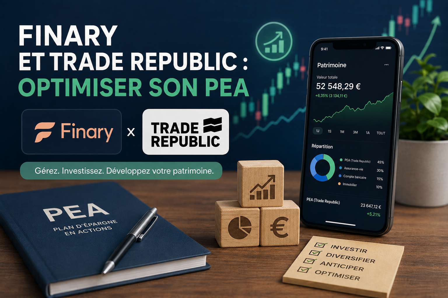 Finary et Trade Republic : deux outils complémentaires pour gérer votre PEA